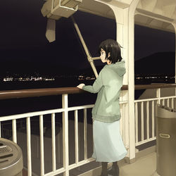 This is a pixiv picture whose title is ひとり旅.