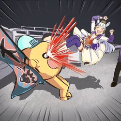 This is a pixiv picture whose title is 水曜どうでしょうに乱入するゴールドシップ.