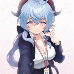 This is a pixiv picture whose title is 「私と一緒に···殘業しませんか。」.