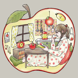 This is a pixiv picture whose title is 林檎ルーム.