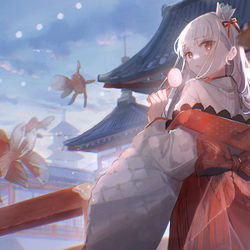 This is a pixiv picture whose title is 金魚.