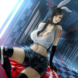This is a pixiv picture whose title is Racing Girl Tifa ティファ.