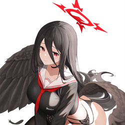 This is a pixiv picture whose title is 羽川ハスミ.