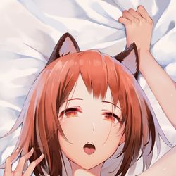 This is a pixiv picture whose title is 我的兽耳女同事.