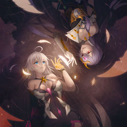 This is a pixiv picture whose title is Honkai3rd Kiana&Fu hua.