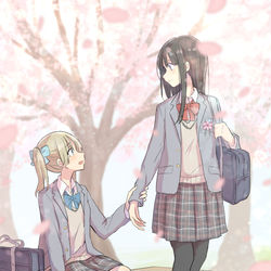 This is a pixiv picture whose title is いかないで.