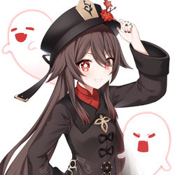 This is a pixiv picture whose title is hu tao.