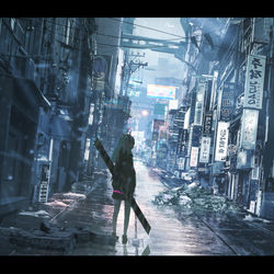 This is a pixiv picture whose title is 暗区.
