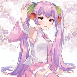 This is a pixiv picture whose title is 桜ミク.