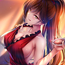 This is a pixiv picture whose title is 裸エプロン瑞鶴.