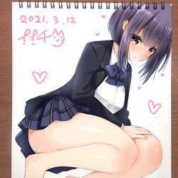 This is a pixiv picture whose title is ショートカットはだし.