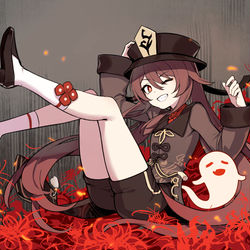 This is a pixiv picture whose title is Hu Tao.