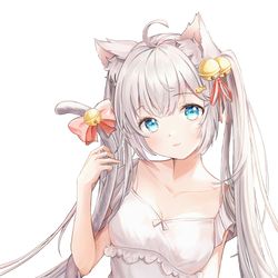 This is a pixiv picture whose title is かわいらしい猫.