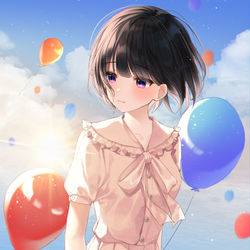 This is a pixiv picture whose title is 💜.