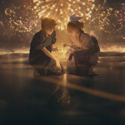 This is a pixiv picture whose title is Fire◎Flower.