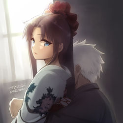 This is a pixiv picture whose title is 【弓凛】お着物.