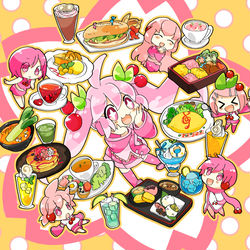 This is a pixiv picture whose title is 桜ミクカフェ！.