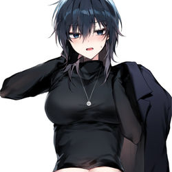This is a pixiv picture whose title is 「...なんでボクなんかにあげるのか...？」.