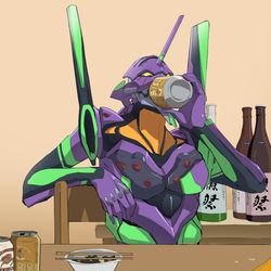 This is a pixiv picture whose title is 「人の域に留めておいたエヴァが本来の姿を取り戻していく」.