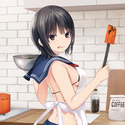 This is a pixiv picture whose title is 青山さんのお菓子作り.