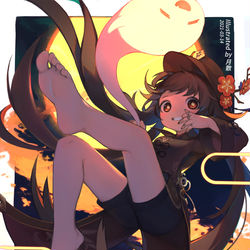 This is a pixiv picture whose title is 月.