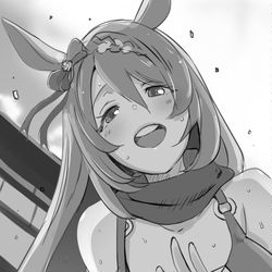 This is a pixiv picture whose title is スーパークリーク担当時の身長.