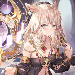 This is a pixiv picture whose title is 占星術師ミコッテ.