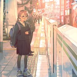 This is a pixiv picture whose title is 「おはよう」.