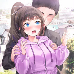 This is a pixiv picture whose title is 「あぶね～部長！大丈夫っすか？！」.