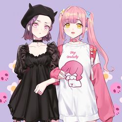 This is a pixiv picture whose title is クロメロ.