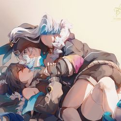 This is a pixiv picture whose title is 怎么，没见过吃狼的兔子么.