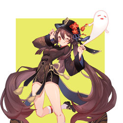 This is a pixiv picture whose title is 胡桃フータオちゃん.