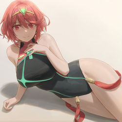 This is a pixiv picture whose title is ホムラ (Pyra).