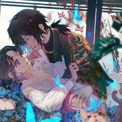 This is a pixiv picture whose title is ぎゆしの.