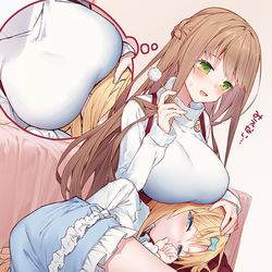 This is a pixiv picture whose title is 耳かきは苦手？　と言うより不可能？.
