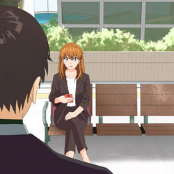 This is a pixiv picture whose title is 劇場版 汽車駅の 結末 場面 変えてみた.