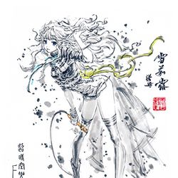 This is a pixiv picture whose title is 【極道畫師】雪莉露·諾姆.
