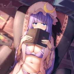 This is a pixiv picture whose title is 下着パチュリー.