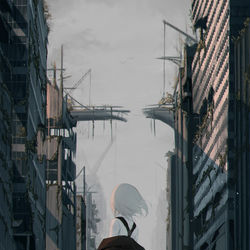 This is a pixiv picture whose title is 廃墟.