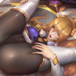 This is a pixiv picture whose title is Prestige Battle Academia Leona.