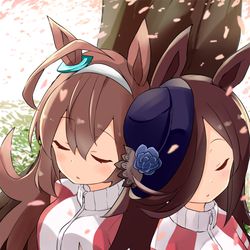 This is a pixiv picture whose title is ミホノブルボンとライスシャワー.