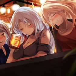 This is a pixiv picture whose title is 姉妹団欒.