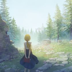 This is a pixiv picture whose title is 壁の向こう.