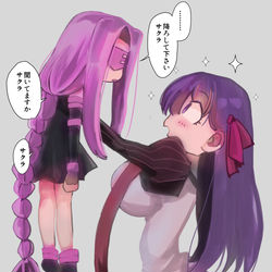 This is a pixiv picture whose title is 間桐桜＆チビライダー.