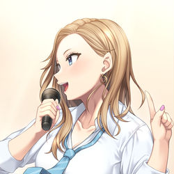 This is a pixiv picture whose title is ギャルと二人でカラオケに行く青春を送りたかったといふ絵.