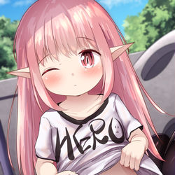 This is a pixiv picture whose title is 公園ロリサキュバスちゃん.