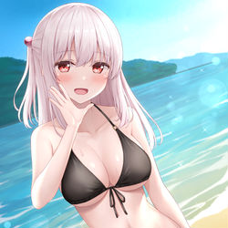 This is a pixiv picture whose title is ティッシュちゃんと海デート.