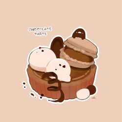 This is a pixiv picture whose title is チョコレートタルト.