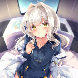 This is a pixiv picture whose title is 「先生……シャワー浴びてきたよ……」.