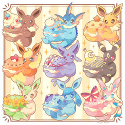 This is a pixiv picture whose title is ブイズマカロン.